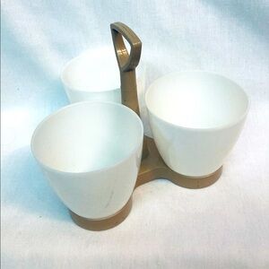 Tupperware Vintage Harvest Gold Almond Condiment Set